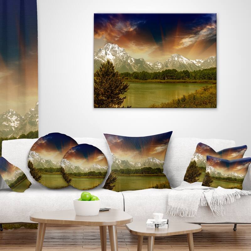 Designart "Grand Teton National Park" Extra Large Landscape Art Canvas